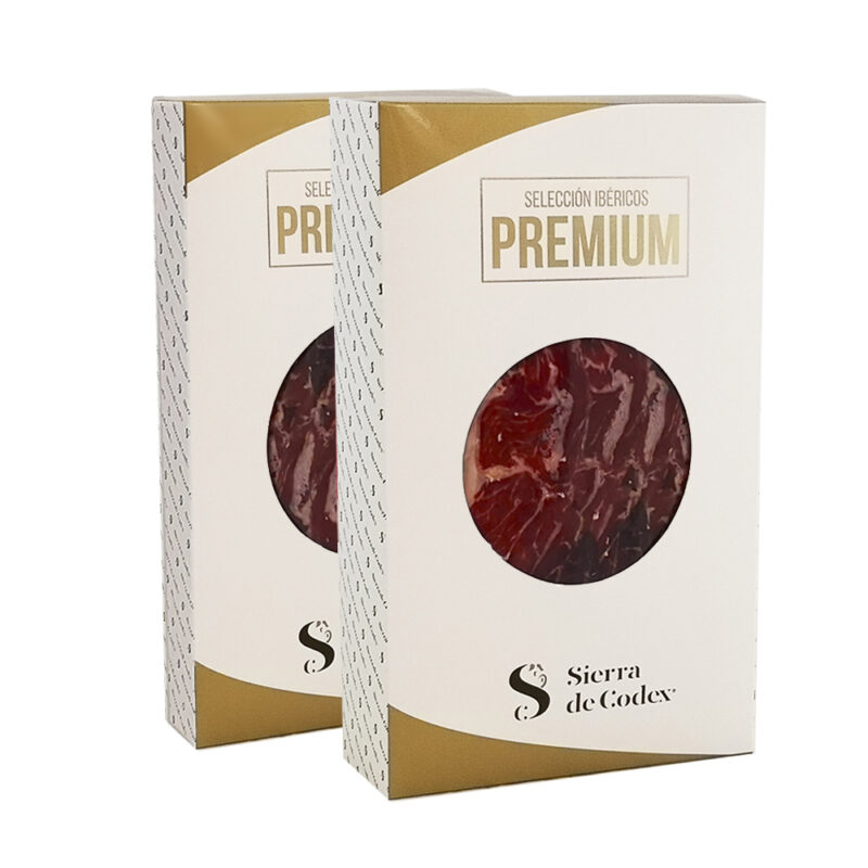 Pack of 100g envelopes of Ibérico Cebo (grain fed) Shoulder Ham “Sierra de Codex”