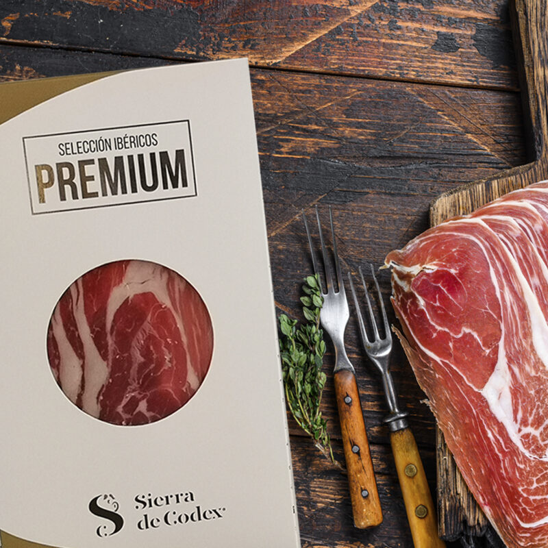 Pack of 100g envelopes of Ibérico Cebo (grain fed) Ham “Sierra de Codex”